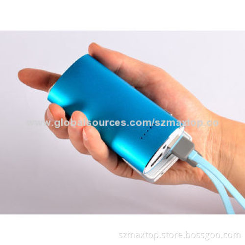 Special Mobile Phone Power Bank, 5200mAh Aluminum, with LED Light Function